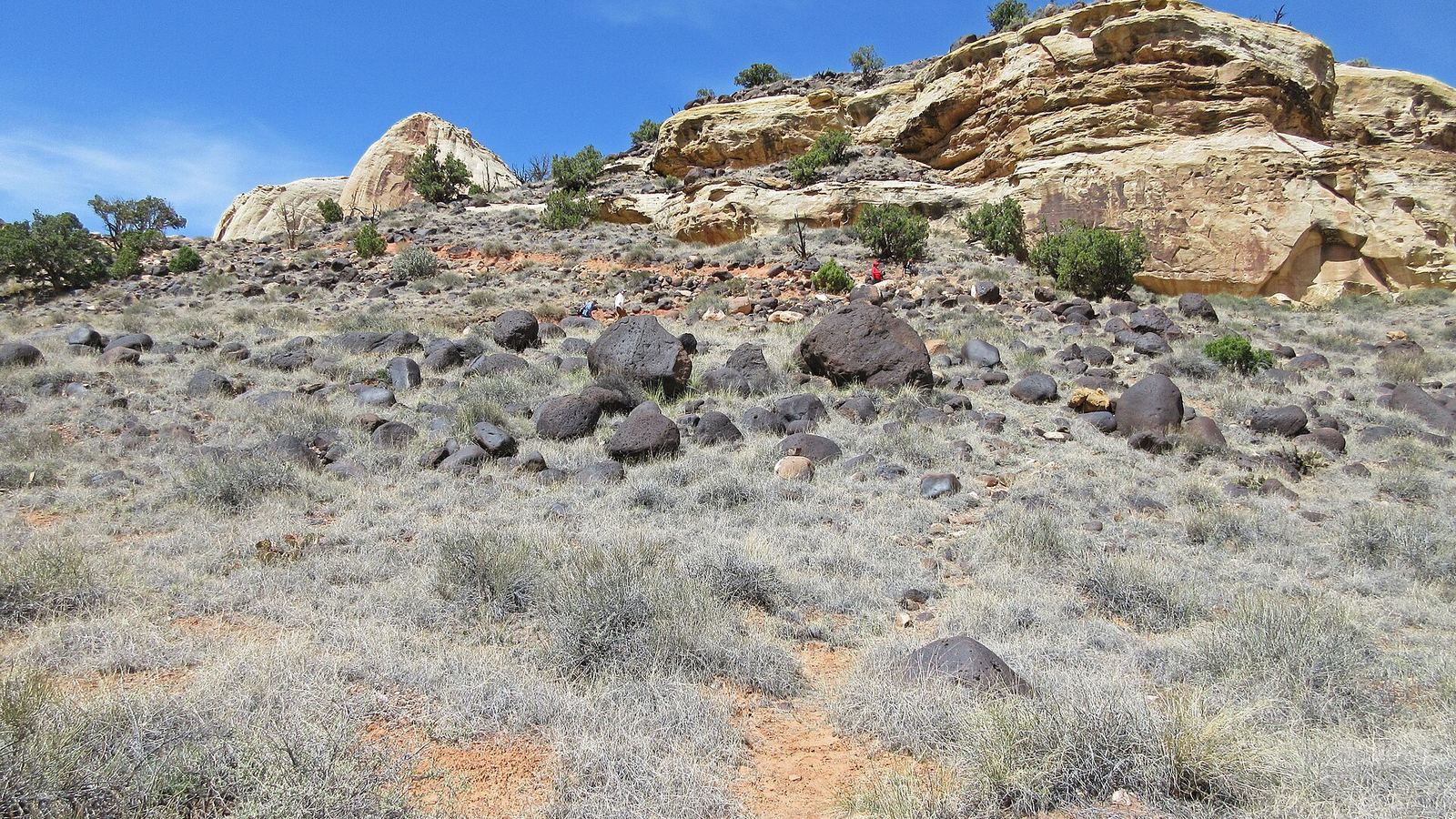 Along the Trail to the Hickman Natural Bridge in Capitol Reef Nat. Park, Utah.