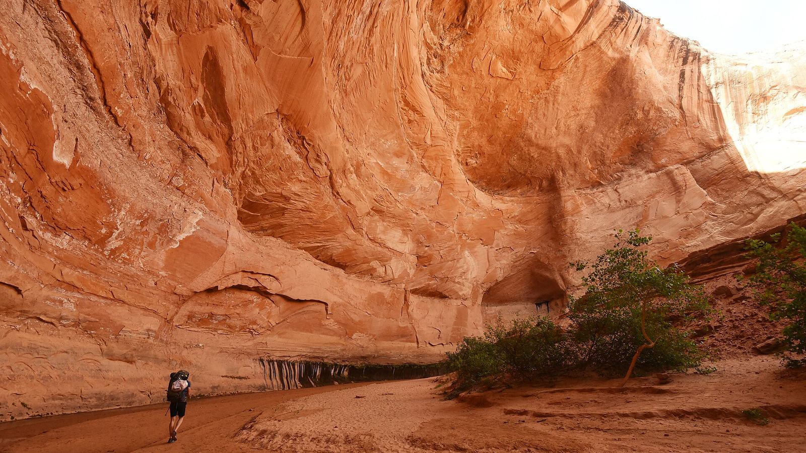 Tim Treuer hiking out of Coyote Gulch after packrafting the Escalante River. Trip report: <a href="https://winterbear.com/trip-reports/p