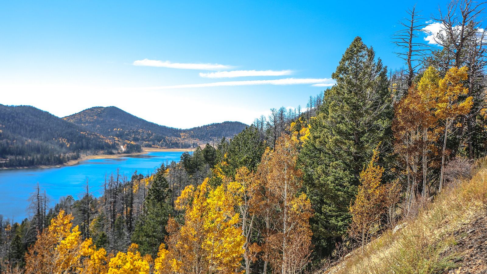 scenic fall colours along Utah Hwy 14...Navajo Lake at 2850 m...