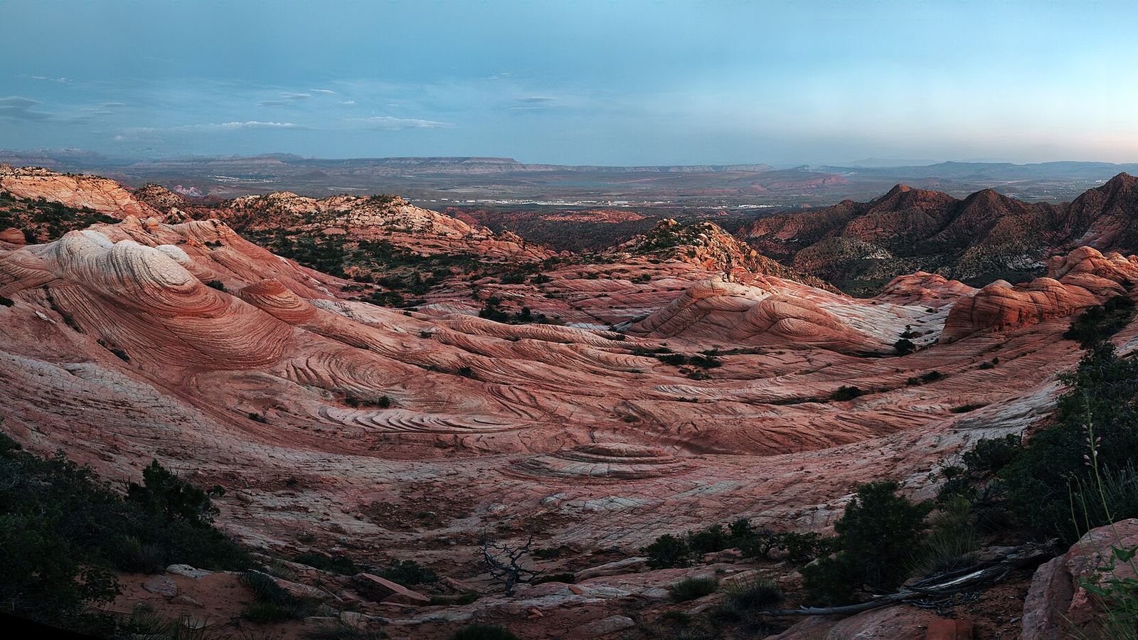 This is the final image (actually three images stitched together) that I took above the eastern part of Yant Flat, during the twilight hour.